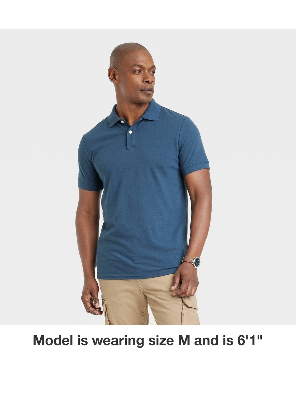 Goodfellow & Co Teal Short-Sleeve Polo